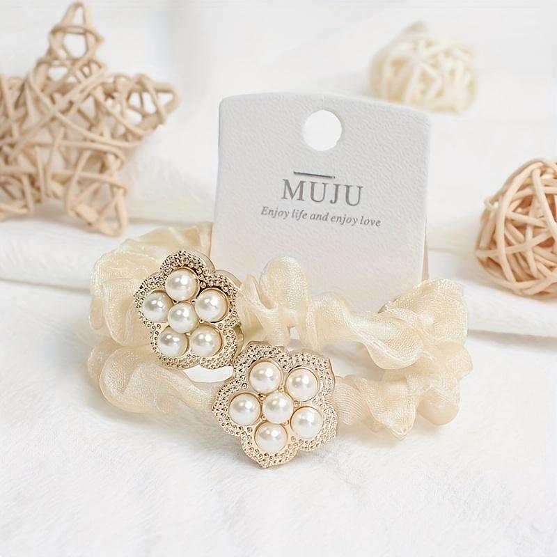2pcs Light Luxury Style Pearl Flower Hair Ties Simple Mesh Small Intestine Hair Ring Headband Hair Accessories
2pcs Light Luxury Style Pearl Flower Hair Ties Simple Mesh Small Intestine Hair Ring Headband Hair Accessories