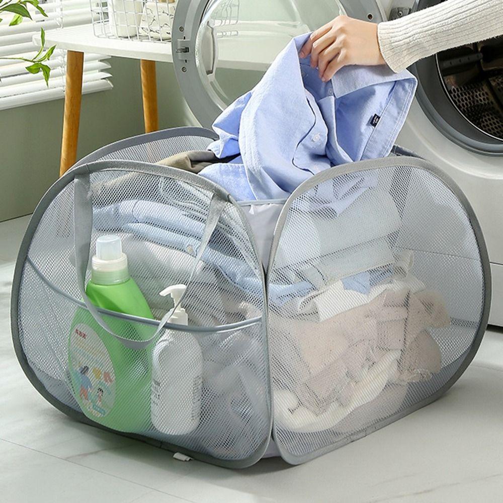 Mesh Dirty Laundry Basket 90L Toy Storage Basket Portable Clothes Storage Bag for Home чёрный
Mesh Dirty Laundry Basket 90L Toy Storage Basket Portable Clothes Storage Bag for Home чёрный