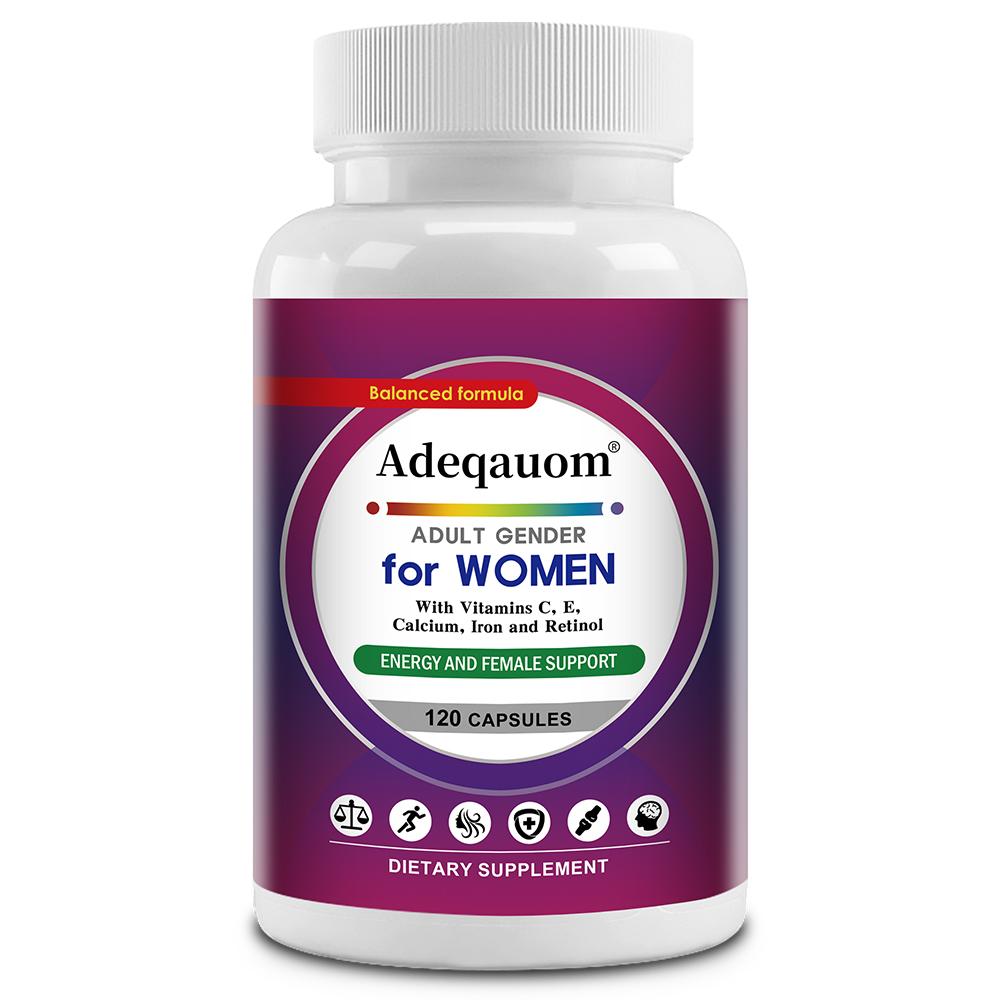 Adult Gender With Vitamins C, E, Calcium, Iron And Retinol, 120 Capsules Per Bottle 120 Capsules
Adult Gender With Vitamins C, E, Calcium, Iron And Retinol, 120 Capsules Per Bottle 120 Capsules