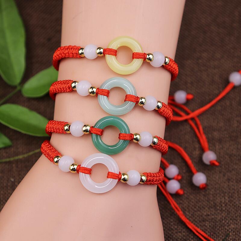 Year of the Snake Red Jade Circle Lucky Bracelet for Benming Year Gift | Unisex Transshipment Handwoven Rope
Year of the Snake Red Jade Circle Lucky Bracelet for Benming Year Gift | Unisex Transshipment Handwoven Rope
