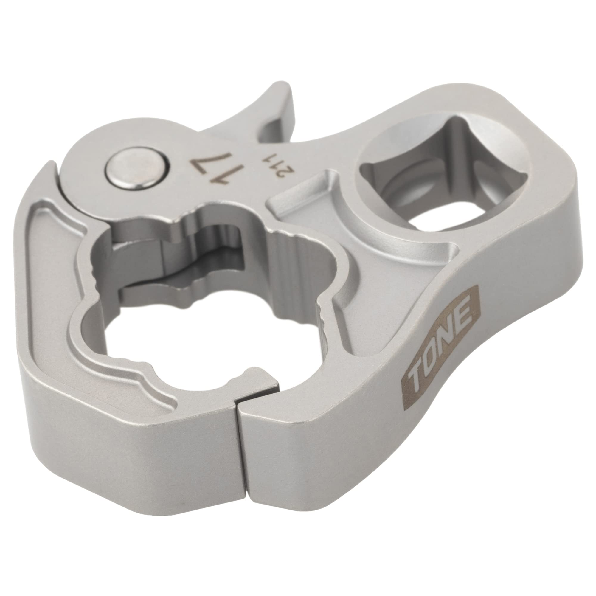 Ключ-клюшка TONE Quick Open Claw, 3QCF-17, угловой привод: 3/8 дюйма (9,5 мм), Ширина 2 сторон: 0,7 дюйма (17 мм)
Ключ-клюшка TONE Quick Open Claw, 3QCF-17, угловой привод: 3/8 дюйма (9,5 мм), Ширина 2 сторон: 0,7 дюйма (17 мм)