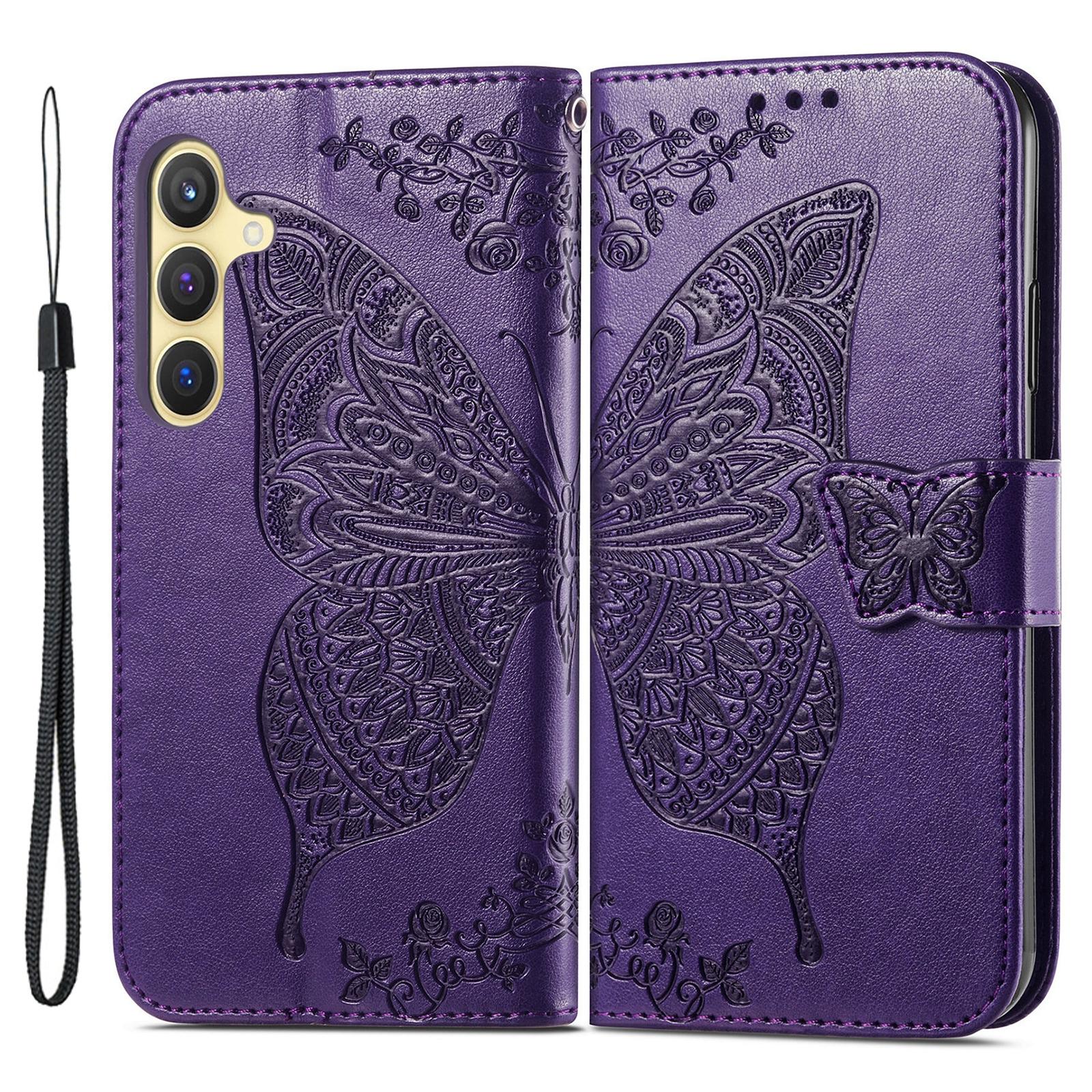 For Samsung Galaxy S24 Case Butterfly Pattern Leather Wallet Cover Dark Purple
For Samsung Galaxy S24 Case Butterfly Pattern Leather Wallet Cover Dark Purple