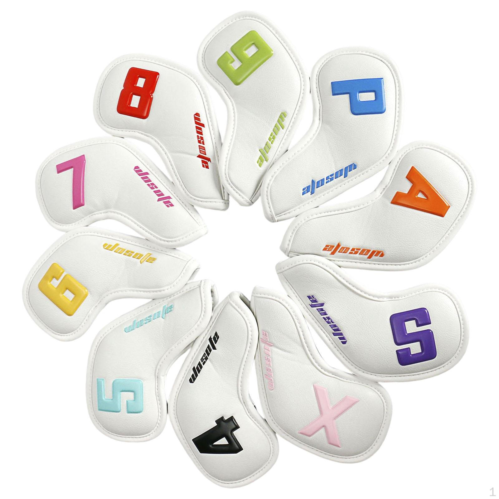 10 Count Golf Iron Covers Thick and Soft Feel Professional Accessory Easy Install for Most Brand 10 pcs-White
10 Count Golf Iron Covers Thick and Soft Feel Professional Accessory Easy Install for Most Brand 10 pcs-White