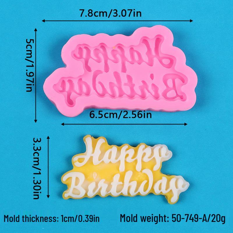 Happy Birthday Silicone Cake Mold for DIY Fondant & Chocolate Decorations
Happy Birthday Silicone Cake Mold for DIY Fondant & Chocolate Decorations