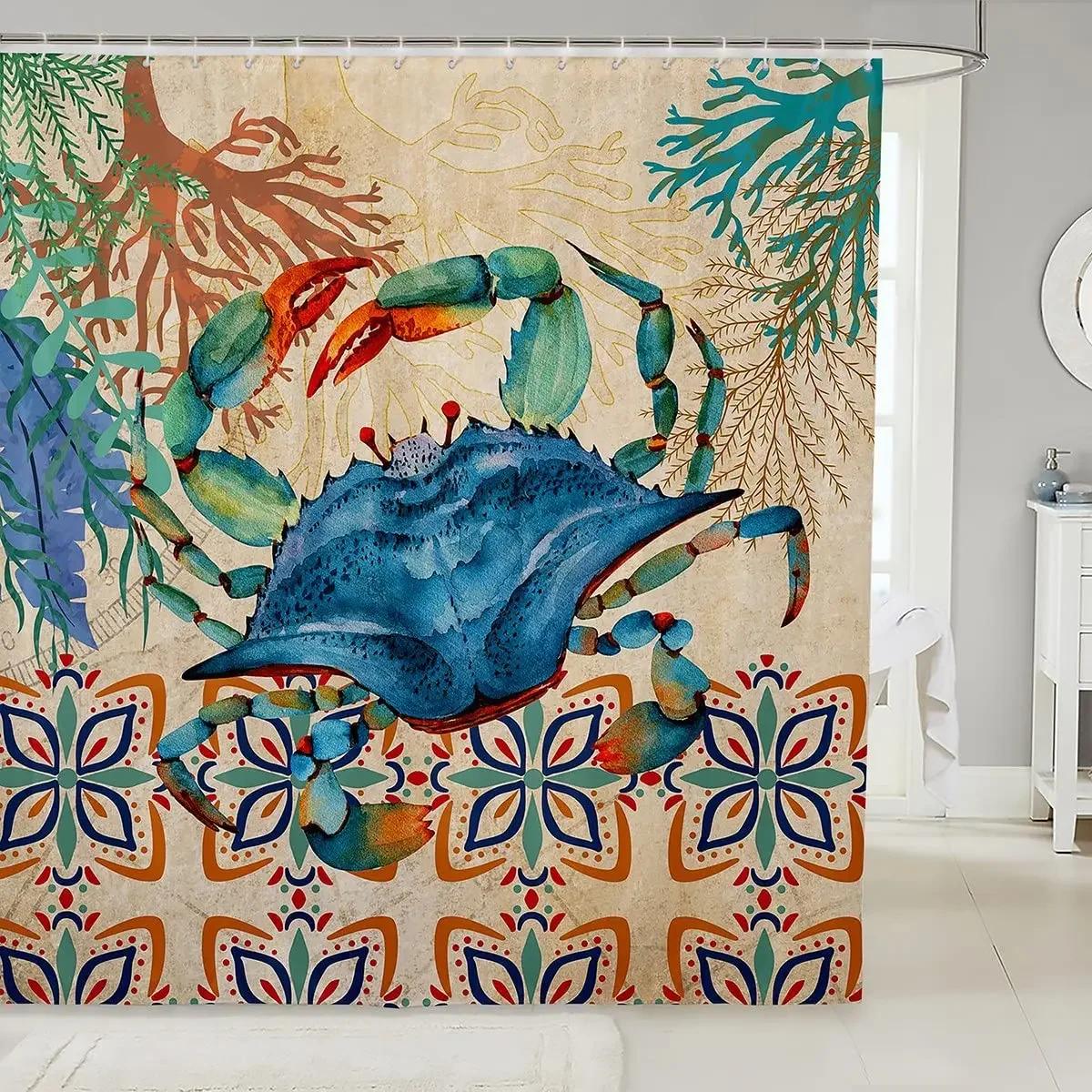 Vibrant Sea Life Watercolor Print Water-Resistant Shower Curtain With Colorful Shells And Fish For Ocean-Themed Bathroom Decor W60H190(CM)-1 Pcs
Vibrant Sea Life Watercolor Print Water-Resistant Shower Curtain With Colorful Shells And Fish For Ocean-Themed Bathroom Decor W60H190(CM)-1 Pcs