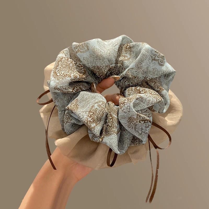 Retro Floral Double Layer Hair Rope High Elastic Large Ribbon Hair Rope Women Elegant Banquet Party Fashion Accessories
Retro Floral Double Layer Hair Rope High Elastic Large Ribbon Hair Rope Women Elegant Banquet Party Fashion Accessories
