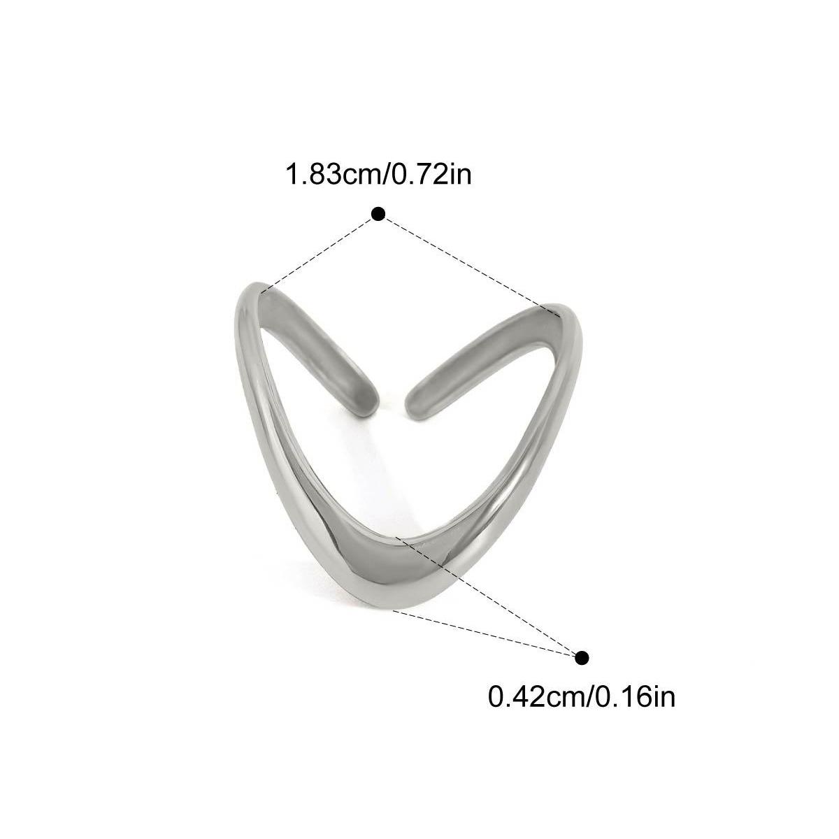 Yori Stainless Steel Geometric U-Shape Hoop Glossy Ring 18K Gold PVD Plated Popular Daily Classy Waterproof Jewelry
Yori Stainless Steel Geometric U-Shape Hoop Glossy Ring 18K Gold PVD Plated Popular Daily Classy Waterproof Jewelry