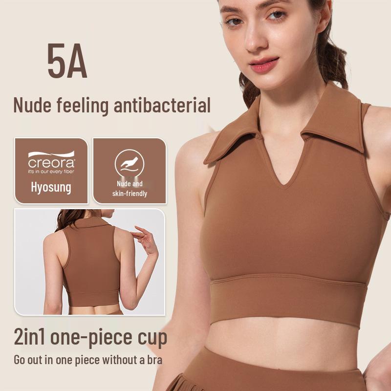 Women s Breathable Slim-Fit Sports Vest with Turn-Down Collar and Built-In Bra Pads for Running and Yoga S
Women s Breathable Slim-Fit Sports Vest with Turn-Down Collar and Built-In Bra Pads for Running and Yoga S