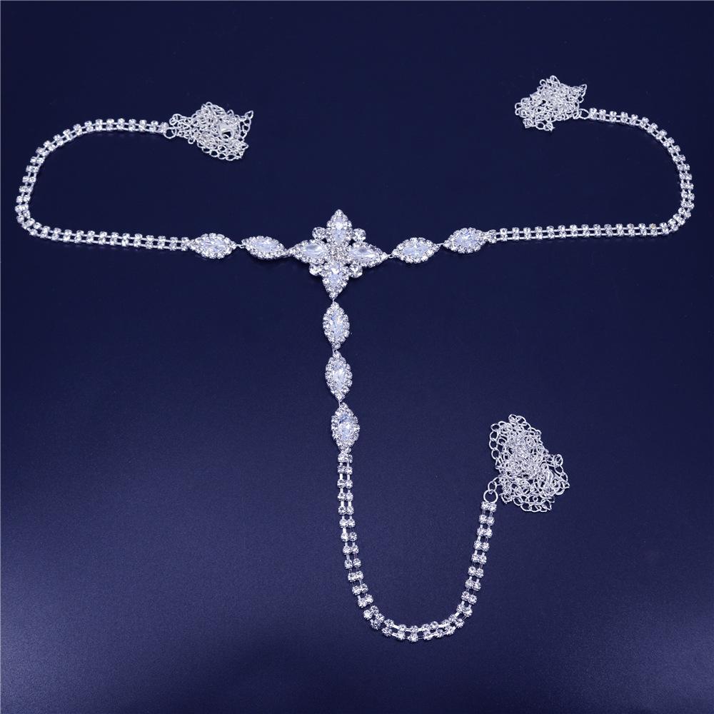 Fashion White Gemstone Pattern Rhinestone Body Chain, European And American Personalized Women S Sexy Thong Underwear Chain
Fashion White Gemstone Pattern Rhinestone Body Chain, European And American Personalized Women S Sexy Thong Underwear Chain