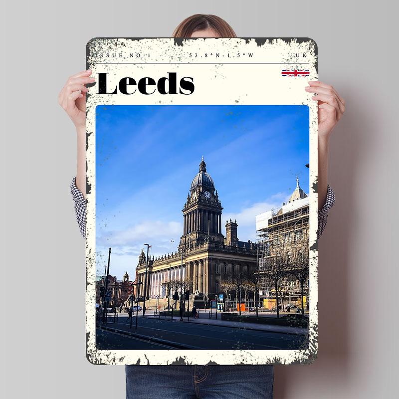 Leeds England Travel Art Tin Plaque Poster Customized Wall Art Retro Vintage Metal Signs for Man Cave Apartment Decoration Room 7.9x11.8In(20x30cm)
Leeds England Travel Art Tin Plaque Poster Customized Wall Art Retro Vintage Metal Signs for Man Cave Apartment Decoration Room 7.9x11.8In(20x30cm)