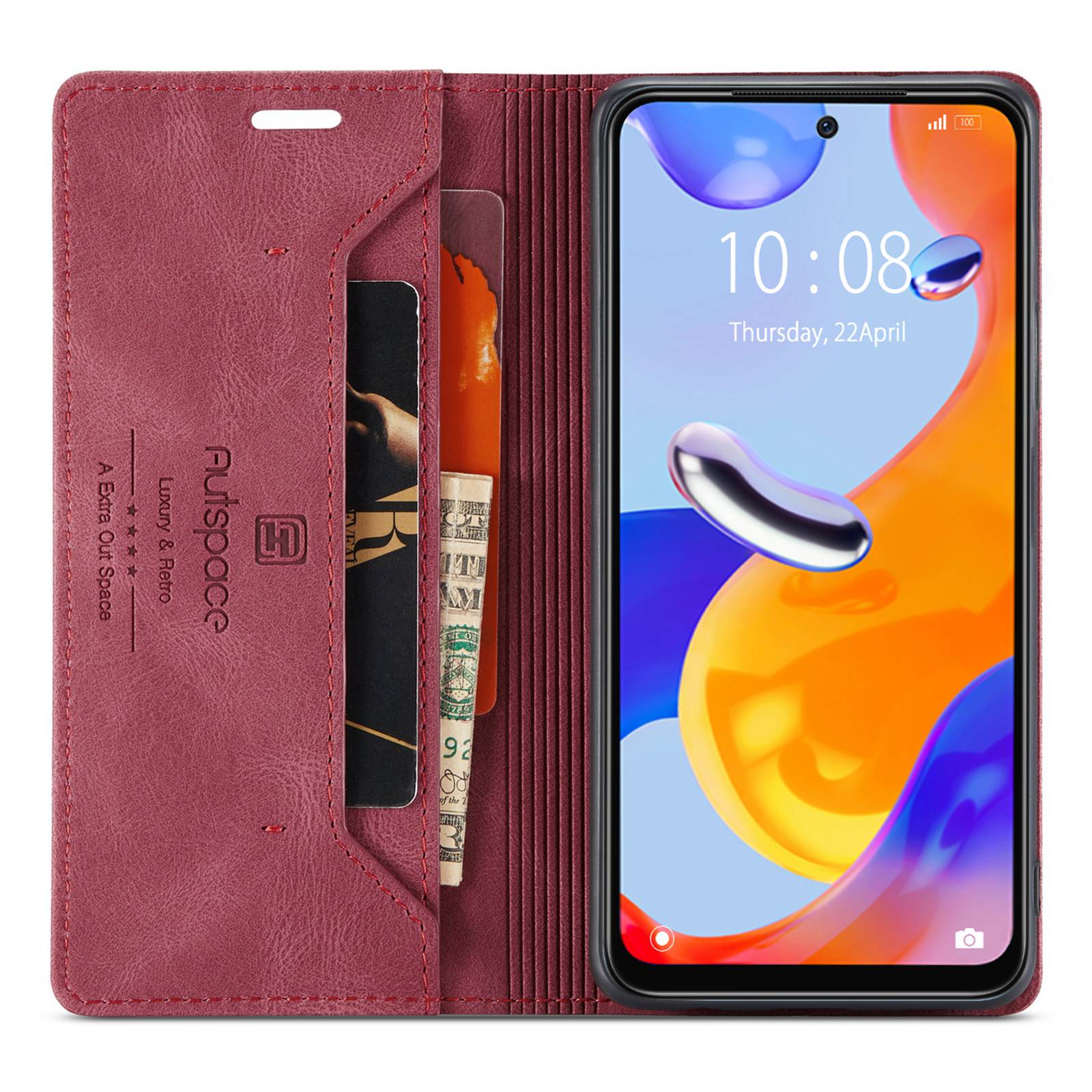 AUTSPACE A01 Series for Xiaomi Redmi Note 12 Pro 4G/11 Pro 4G (MediaTek)/Note 11 Pro 5G (Qualcomm) Leather Case RFID Blocking Stand Cover Red
AUTSPACE A01 Series for Xiaomi Redmi Note 12 Pro 4G/11 Pro 4G (MediaTek)/Note 11 Pro 5G (Qualcomm) Leather Case RFID Blocking Stand Cover Red