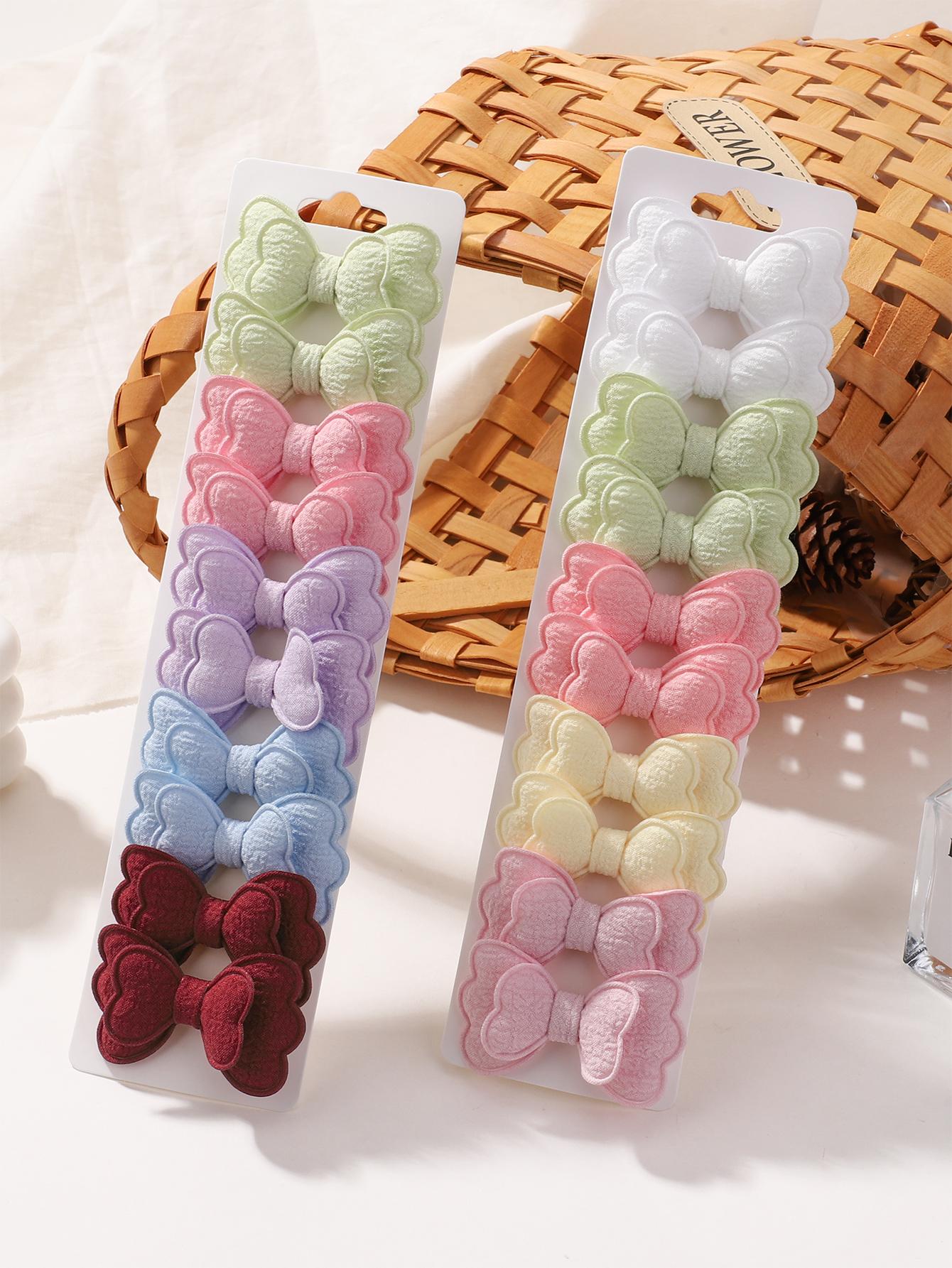 10/20Pcs Cute Colored Bowknot Hair Clip Set for Baby Girls Double Layered Butterfly Bangs Kids Headwear Hair Accessories
10/20Pcs Cute Colored Bowknot Hair Clip Set for Baby Girls Double Layered Butterfly Bangs Kids Headwear Hair Accessories
