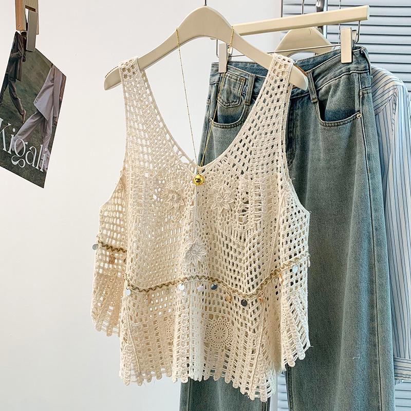 Bohemian Crochet Hollowed Vest Top for Summer Travel Photography 3XL абрикосовий
Bohemian Crochet Hollowed Vest Top for Summer Travel Photography 3XL абрикосовий