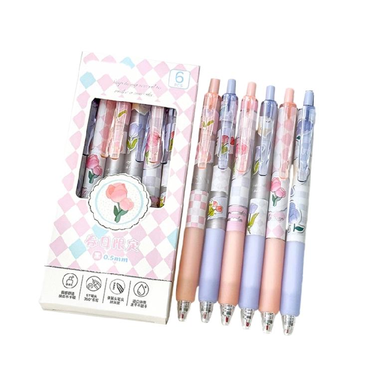 6 Pcs Neutral Pen Floral Gel Pen Stationery Pen 0.5mm Writing Pen Black Ink Pen Gift Pen Journaling Pen Pressing Pen 1
6 Pcs Neutral Pen Floral Gel Pen Stationery Pen 0.5mm Writing Pen Black Ink Pen Gift Pen Journaling Pen Pressing Pen 1