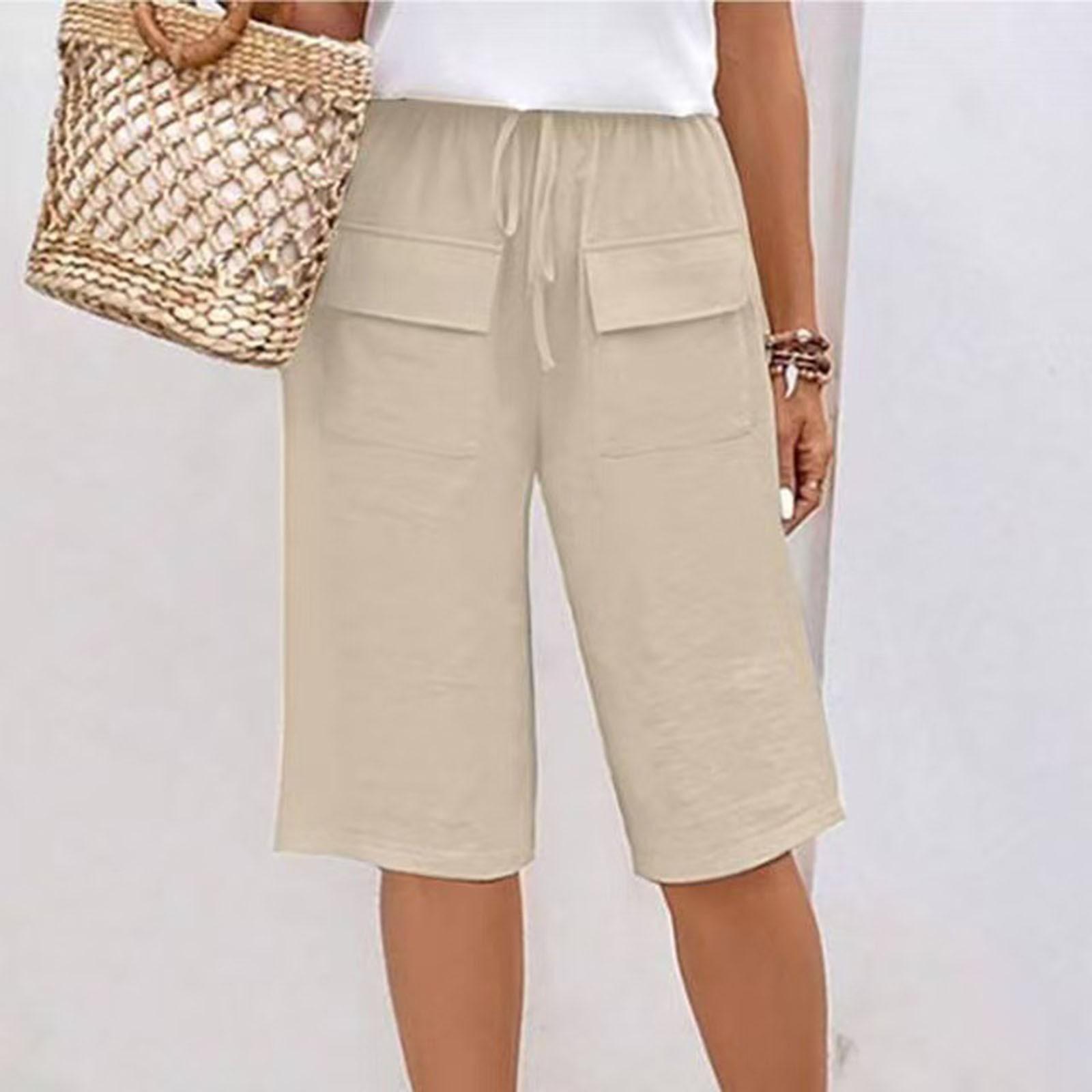Women s Fashion Color Pocket Casual Drawstring Quarter Pants XXL хаки
Women s Fashion Color Pocket Casual Drawstring Quarter Pants XXL хаки