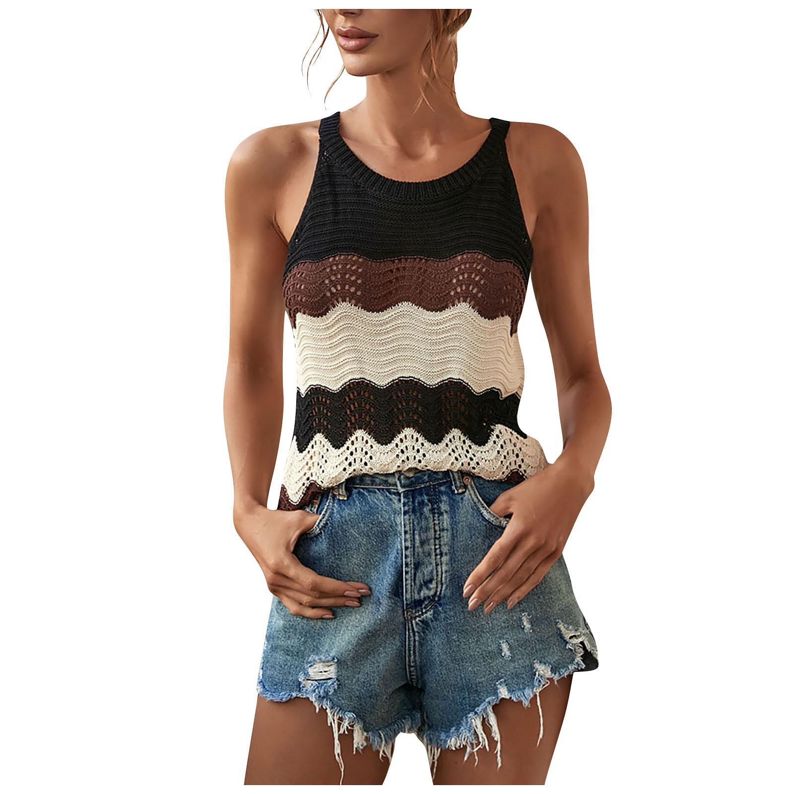 Женская повседневная модная сексуальная однотонная удобная и крутая пуловер с круглым вырезом, свободная футболка, жилет L чёрный
Женская повседневная модная сексуальная однотонная удобная и крутая пуловер с круглым вырезом, свободная футболка, жилет L чёрный