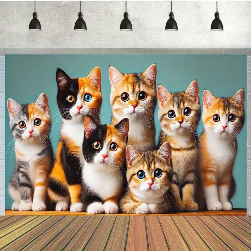 2D Adorable Kitten Family Backdrop Cloth, Cat Group Wall Decor Background 47.2x31.5inch/120*80cm
2D Adorable Kitten Family Backdrop Cloth, Cat Group Wall Decor Background 47.2x31.5inch/120*80cm