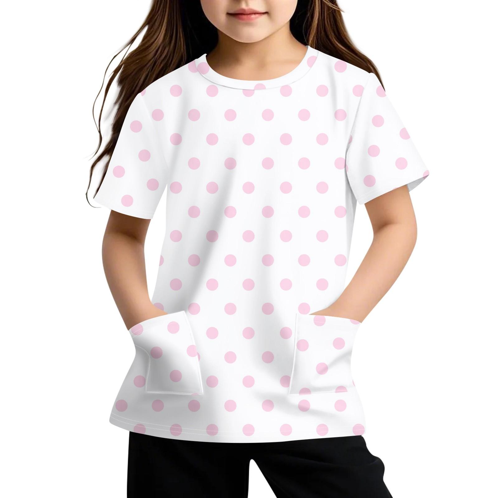 Детская футболка с короткими рукавами и карманами, повседневная футболка с принтом, круглый вырез, блузка-пуловер 120 светло-розовый
Детская футболка с короткими рукавами и карманами, повседневная футболка с принтом, круглый вырез, блузка-пуловер 120 светло-розовый