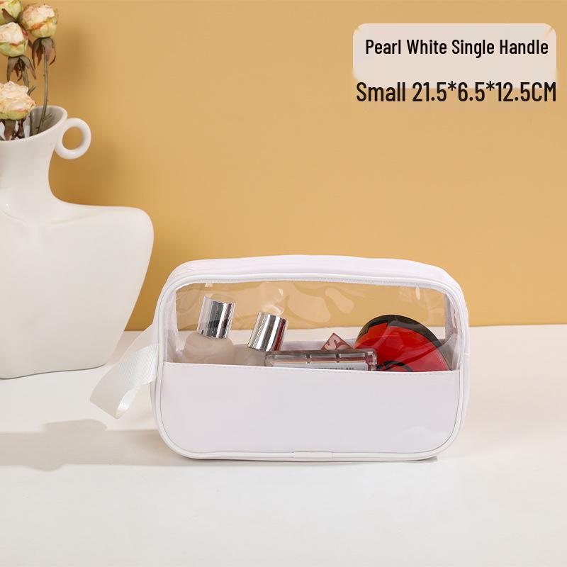 Большая прозрачная водонепроницаемая косметичка - ПУ вставка, портативная, ручная для хранения косметики и путешествий
Большая прозрачная водонепроницаемая косметичка - ПУ вставка, портативная, ручная для хранения косметики и путешествий