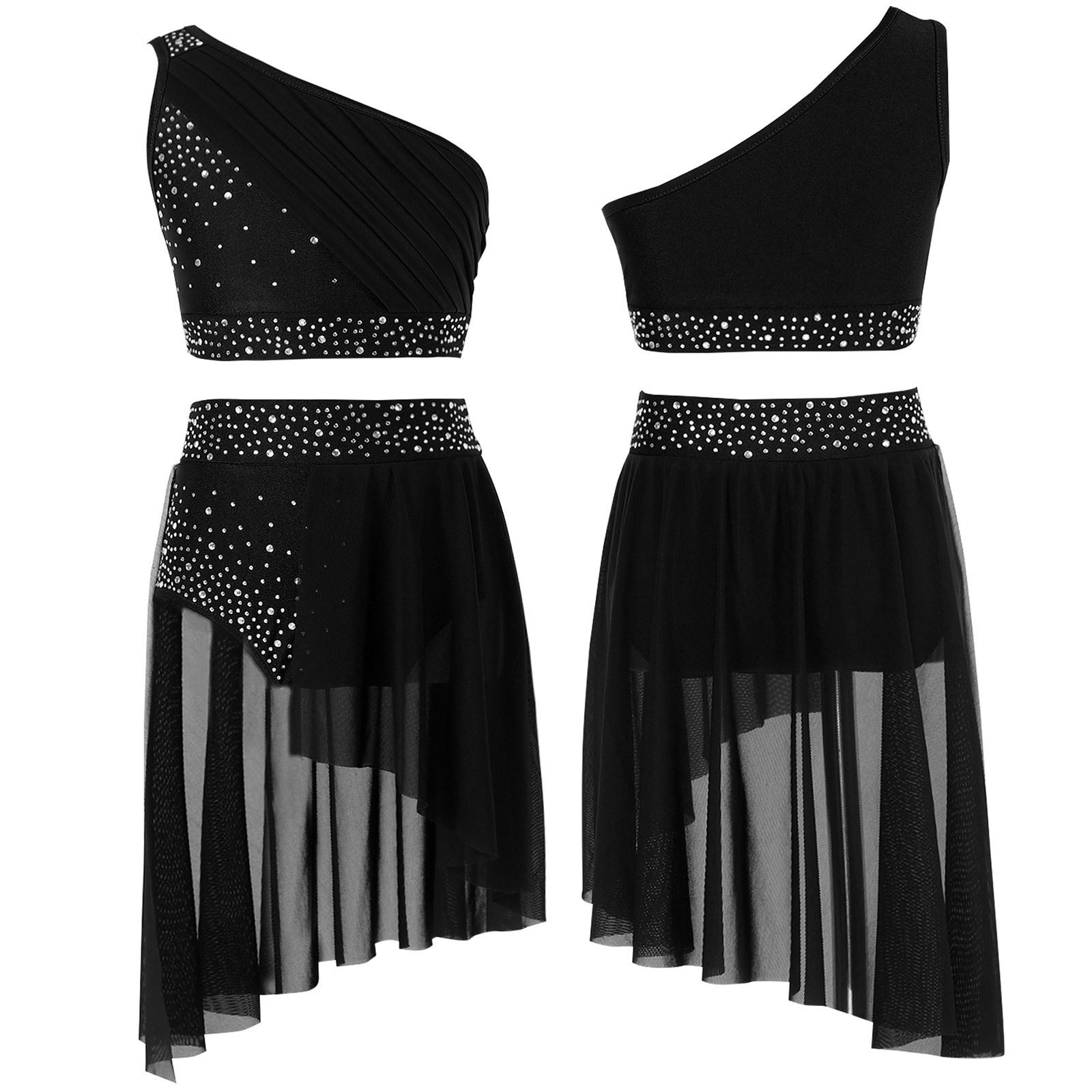 Kids One-Shoulder Dance Outfit - Sparkly Ruched Crop Top & Mesh Skirted Briefs for Stage 5-6 Years бордовий
Kids One-Shoulder Dance Outfit - Sparkly Ruched Crop Top & Mesh Skirted Briefs for Stage 5-6 Years бордовий