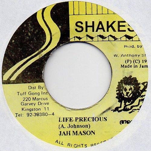 7inch Record JAH MASON - Life Precious NONE Shakes 1996 Jamaica Reggae, Ska & Dub Used
7inch Record JAH MASON - Life Precious NONE Shakes 1996 Jamaica Reggae, Ska & Dub Used
