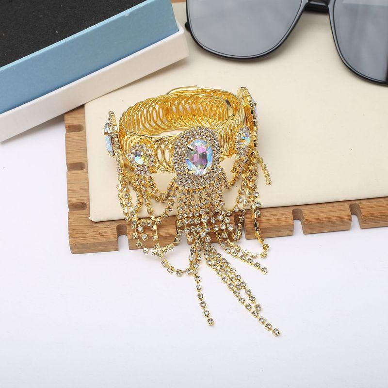 European and American New Style Ab Rhinestone Tassel Arm Chain Elastic Open Bracelet High-End Arm Ring Super Shiny Anklet for Women Gold (High Quality)
European and American New Style Ab Rhinestone Tassel Arm Chain Elastic Open Bracelet High-End Arm Ring Super Shiny Anklet for Women Gold (High Quality)