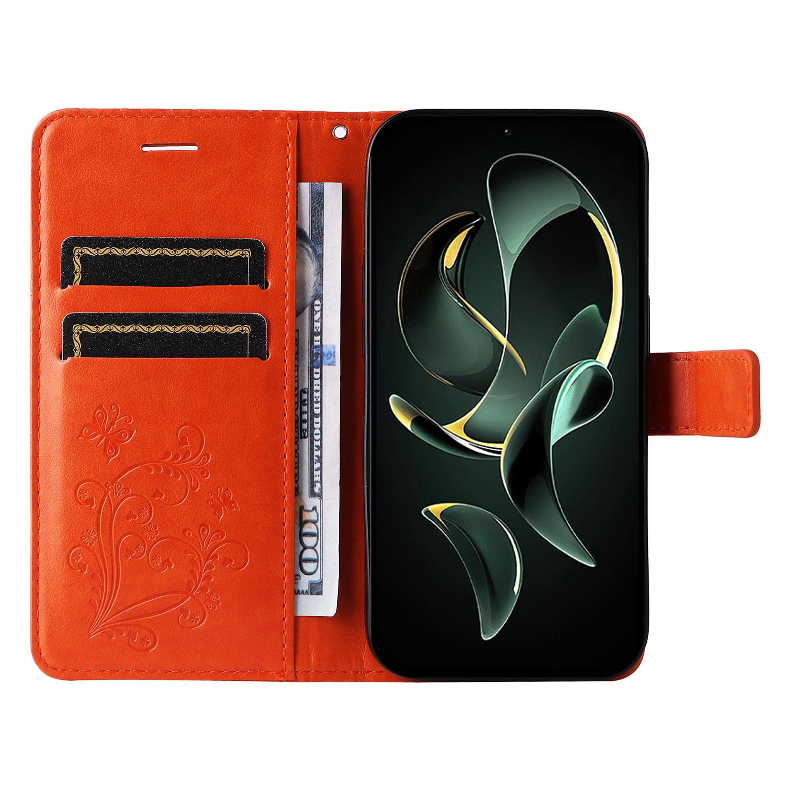 For Xiaomi 13T/13T Pro/Redmi K60 Ultra Wallet Case Floral Butterfly Imprinted Leather Phone Cover Stand Orange
For Xiaomi 13T/13T Pro/Redmi K60 Ultra Wallet Case Floral Butterfly Imprinted Leather Phone Cover Stand Orange