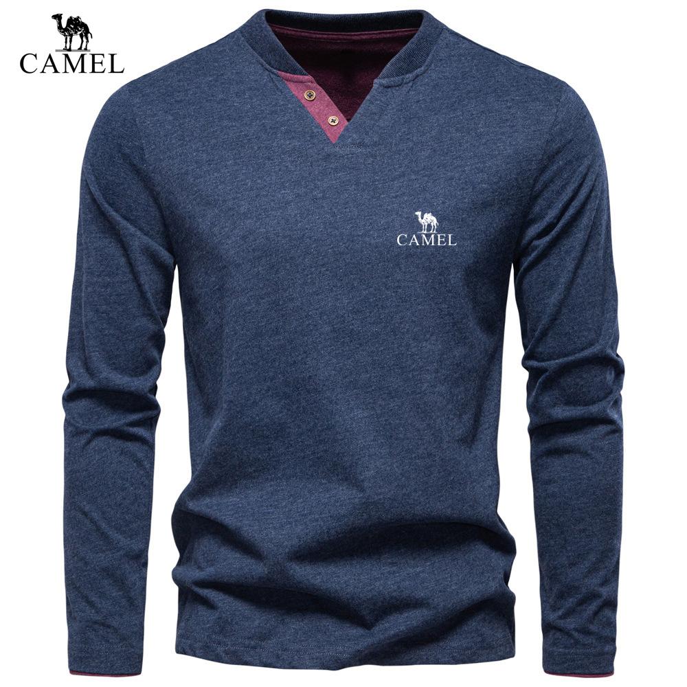 CAMEL 2026 Autumn New Embroidery Men s Fashion Color Cotton Solid Color Long Sleeve T-shirt V-neck Casual Men s Top T-shirt XXL
CAMEL 2026 Autumn New Embroidery Men s Fashion Color Cotton Solid Color Long Sleeve T-shirt V-neck Casual Men s Top T-shirt XXL