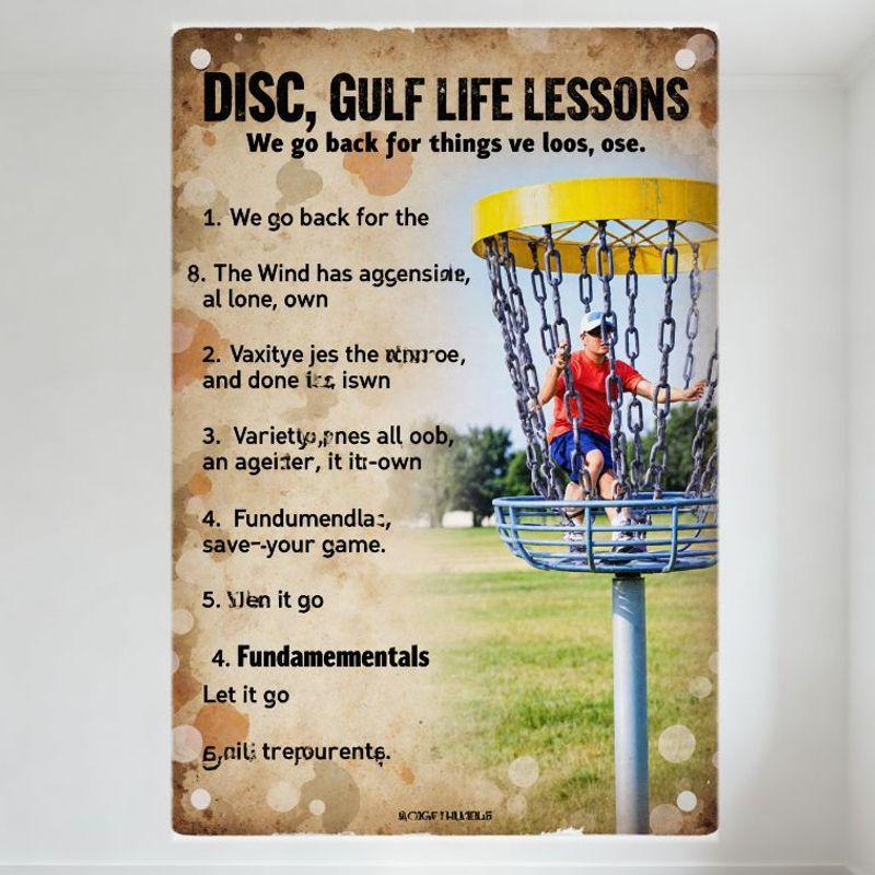 Vintage Disc Golf Life Lessons Metal Tin Sign - Distressed Retro Wall Decor for Man Cave Disc Golf Enthusiasts 20x30cm(7.8x11.8inch)
Vintage Disc Golf Life Lessons Metal Tin Sign - Distressed Retro Wall Decor for Man Cave Disc Golf Enthusiasts 20x30cm(7.8x11.8inch)