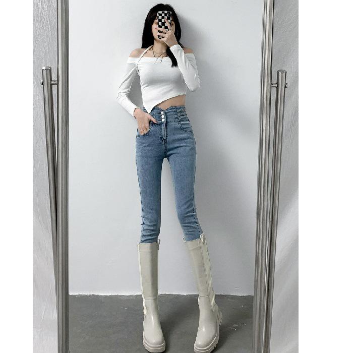 High Waist Grey Skinny Jeans with Fleece Lining for Women - Autumn/Winter 2025 Slimming Pencil Pants Extra Small
High Waist Grey Skinny Jeans with Fleece Lining for Women - Autumn/Winter 2025 Slimming Pencil Pants Extra Small
