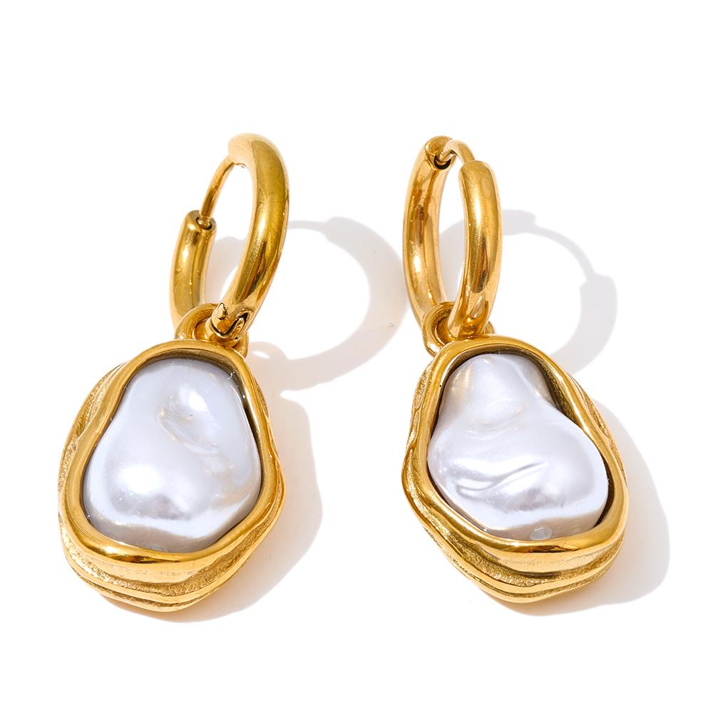 Yhpup Baroque Imitation Pearls Drop Dangle Earrings for Women Stainless Steel Golden Fashion Daily Charm Ear Jewelry Recommend
Yhpup Baroque Imitation Pearls Drop Dangle Earrings for Women Stainless Steel Golden Fashion Daily Charm Ear Jewelry Recommend
