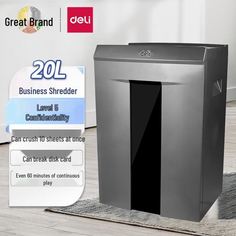 Deli T603 Commercial Level 5 Security Paper Shredder CN plug (adapter included)
Deli T603 Commercial Level 5 Security Paper Shredder CN plug (adapter included)