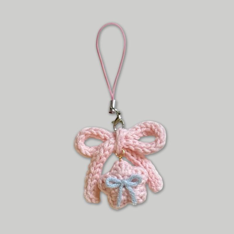 Anti-lost Earphone Case Charm Bracelet with Knitted Bowknot; In-style Sweet Girl Phone Chain Keychain Bag Decoration
Anti-lost Earphone Case Charm Bracelet with Knitted Bowknot; In-style Sweet Girl Phone Chain Keychain Bag Decoration