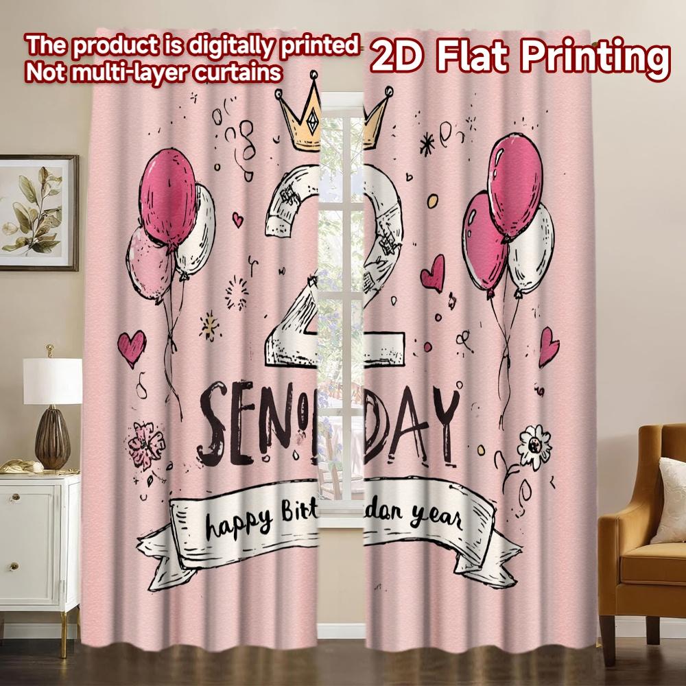 Set Of 2 Modern Flat Printing Happy Birthday Celebration Curtains Drapes Polyester Decorations Outdoor Perfect Curtain Made W100*H70(CM)-Rod Pocket&2PCS
Set Of 2 Modern Flat Printing Happy Birthday Celebration Curtains Drapes Polyester Decorations Outdoor Perfect Curtain Made W100*H70(CM)-Rod Pocket&2PCS