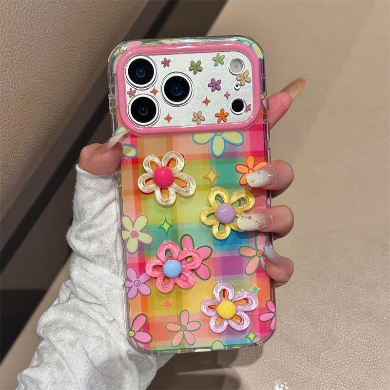 Spring Summer Colorful Plaid 3D Floral Dual-Layer Case for iPhone 17 Pro Max, 16, 15, 14 (Female Design) iPhone 16 Pro Max
Spring Summer Colorful Plaid 3D Floral Dual-Layer Case for iPhone 17 Pro Max, 16, 15, 14 (Female Design) iPhone 16 Pro Max