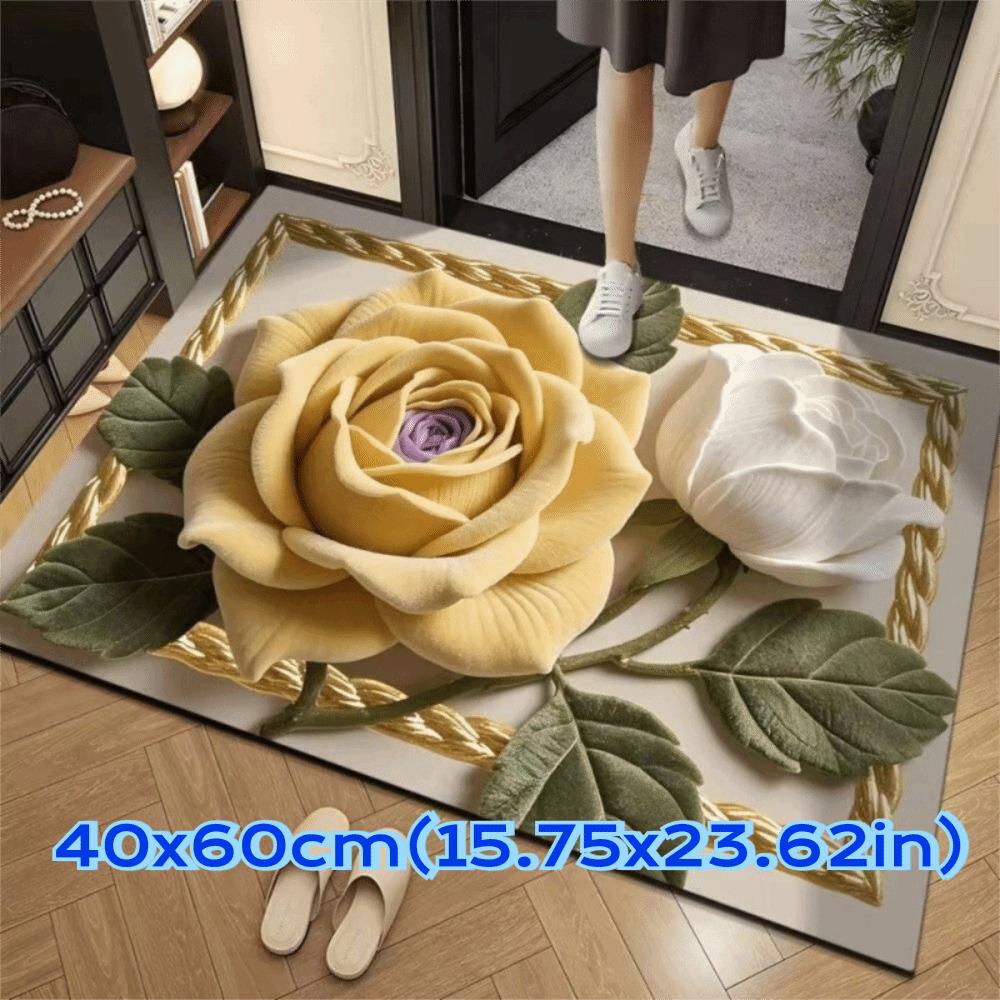 Non-slip 3D Rose Floor Mat Special-shaped Door Rug Bathroom Floor Mat Living Room Bedroom Yellow-40x60cm
Non-slip 3D Rose Floor Mat Special-shaped Door Rug Bathroom Floor Mat Living Room Bedroom Yellow-40x60cm