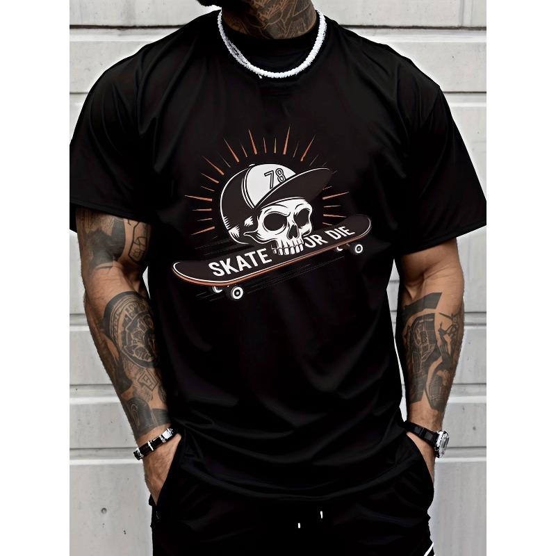Men S Casual Crew Neck T-Shirt Featuring a Trendy Street Style Design with a Skull in a Cap, The Number 78, And Skate Or Die 4XL чорний
Men S Casual Crew Neck T-Shirt Featuring a Trendy Street Style Design with a Skull in a Cap, The Number 78, And Skate Or Die 4XL чорний
