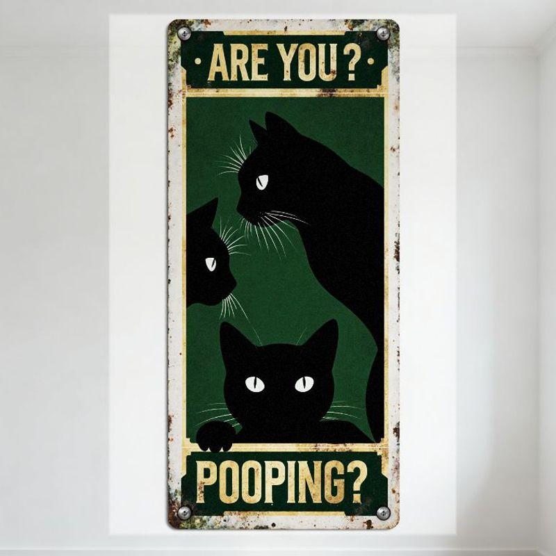 Vintage Rectangular Metal Tin Sign, Green Background Black Cat Silhouettes, Yellow Text ARE YOU POOPING Rustic Rusted Look f 20x30cm(7.8x11.8inch)
Vintage Rectangular Metal Tin Sign, Green Background Black Cat Silhouettes, Yellow Text ARE YOU POOPING Rustic Rusted Look f 20x30cm(7.8x11.8inch)