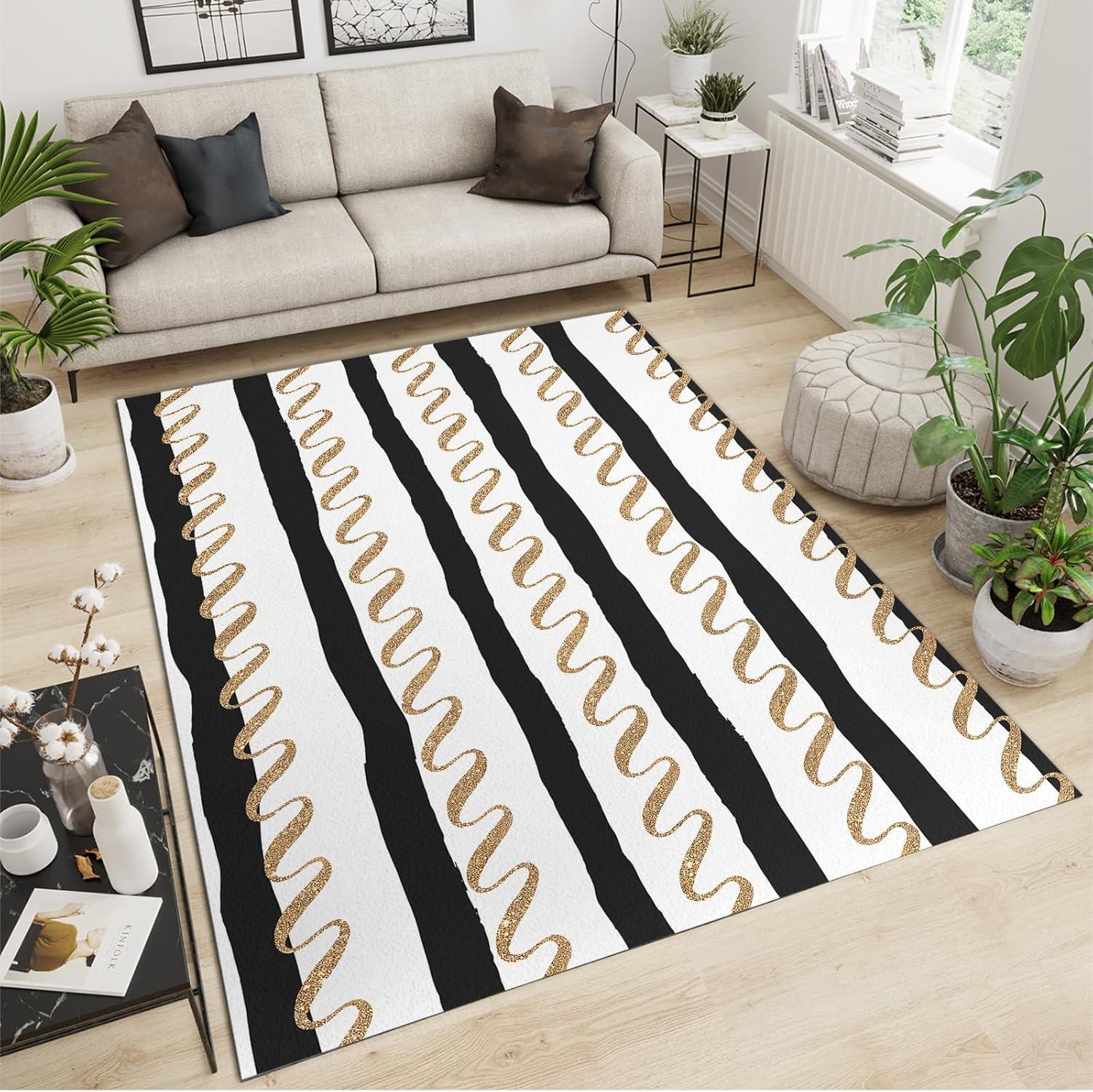 Navy Blue Mid-Century Modern Area Rug, Nordic Geometric Art Home Decor Rugs, Carpet for Living Room Front Entrance Floor Decor 40x60cm
Navy Blue Mid-Century Modern Area Rug, Nordic Geometric Art Home Decor Rugs, Carpet for Living Room Front Entrance Floor Decor 40x60cm