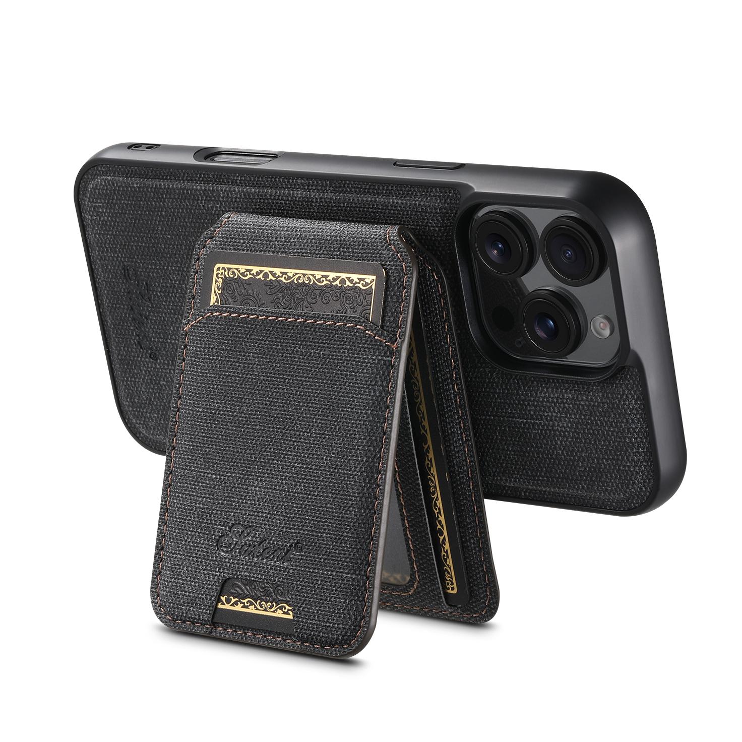 For iPhone 16 Pro Magnetic Case Jeans Cloth Texture Leather Back Cover with Card Bag Brown
For iPhone 16 Pro Magnetic Case Jeans Cloth Texture Leather Back Cover with Card Bag Brown