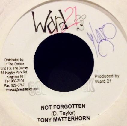 7inch Record TONY MATTERHORN - Not Forgotten NONE Ward 21 Jamaica Reggae, Ska & Dub Used
7inch Record TONY MATTERHORN - Not Forgotten NONE Ward 21 Jamaica Reggae, Ska & Dub Used