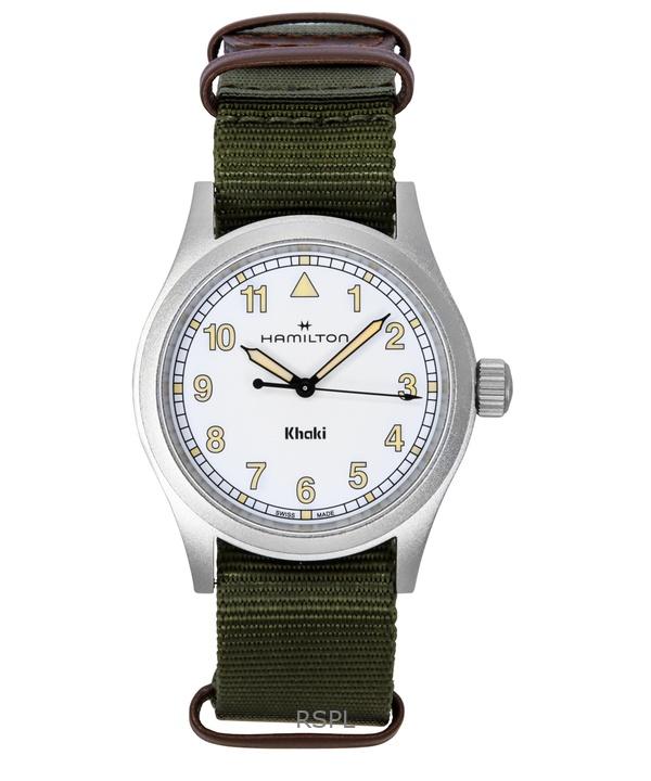 Hamilton Khaki Field текстильный ремешок белый циферблат кварцевые часы H69401910 унисекс белый
Hamilton Khaki Field текстильный ремешок белый циферблат кварцевые часы H69401910 унисекс белый
