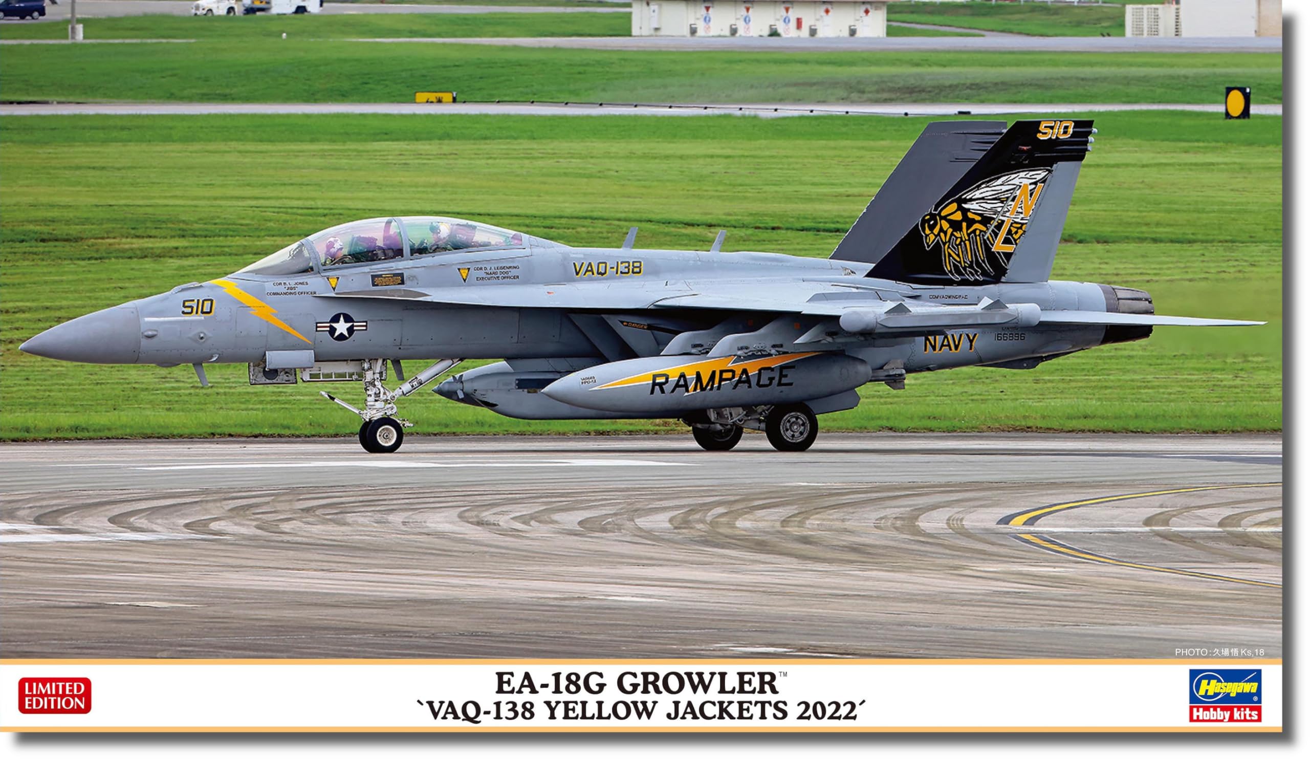 Hasegawa US Navy Growler Yellow Jackets 2022 Пластиковая модель 02461 1/72 EA-18G VAQ-138
Hasegawa US Navy Growler Yellow Jackets 2022 Пластиковая модель 02461 1/72 EA-18G VAQ-138
