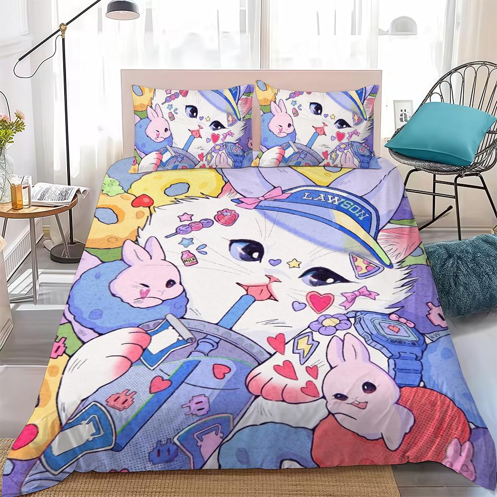 K-Kiera W-Won Lovely Cat Duvet Cover Set Home Style Bedding Soft Laundry Cotton Bed 3 Piece Set Student Dormitory Gift 135x200cm
K-Kiera W-Won Lovely Cat Duvet Cover Set Home Style Bedding Soft Laundry Cotton Bed 3 Piece Set Student Dormitory Gift 135x200cm