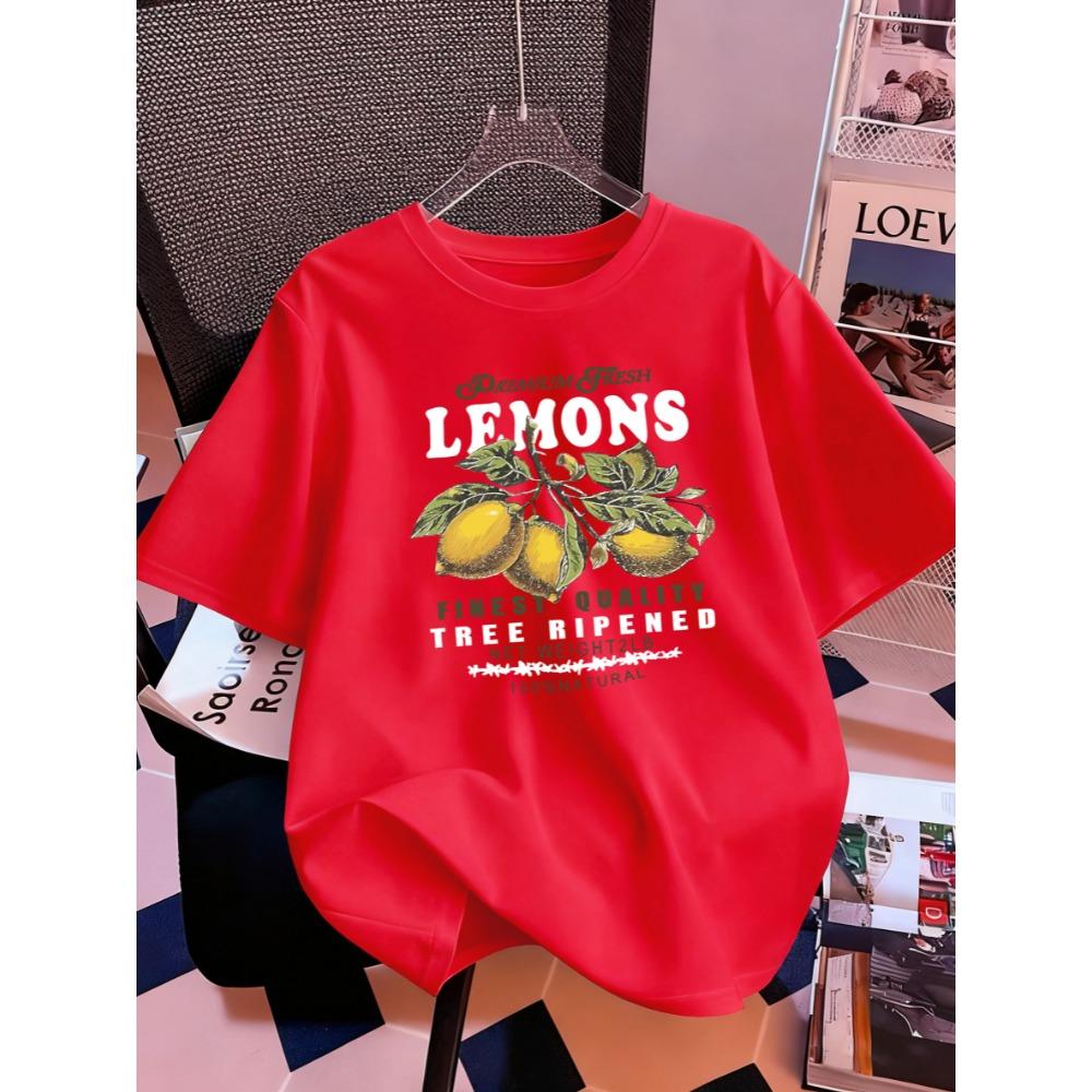 Premium Fresh Lemons Fruit Print Short Sleeve Women Cotton Y2K Crewneck T-Shirt Soft Top Summer Oversized T Shirt 3XL
Premium Fresh Lemons Fruit Print Short Sleeve Women Cotton Y2K Crewneck T-Shirt Soft Top Summer Oversized T Shirt 3XL