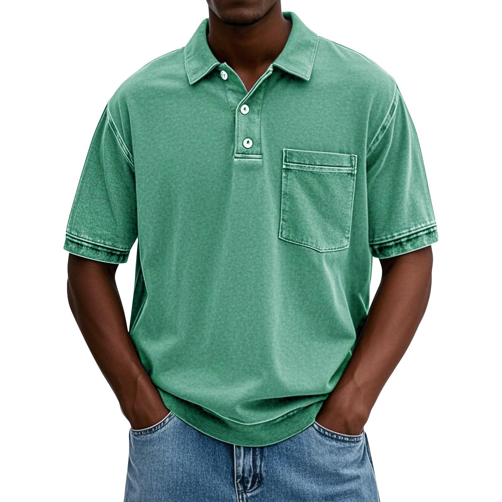 Мужские летние однотонные топы с воротником на пуговицах и коротким рукавом, мужские повседневные свободные модные топы XXL хаки
Мужские летние однотонные топы с воротником на пуговицах и коротким рукавом, мужские повседневные свободные модные топы XXL хаки