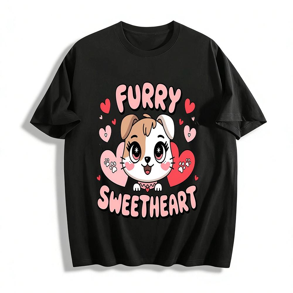 Furry Sweetheart Heart Print Casual Short Sleeve Top Pure cotton T-shirt XXS
Furry Sweetheart Heart Print Casual Short Sleeve Top Pure cotton T-shirt XXS