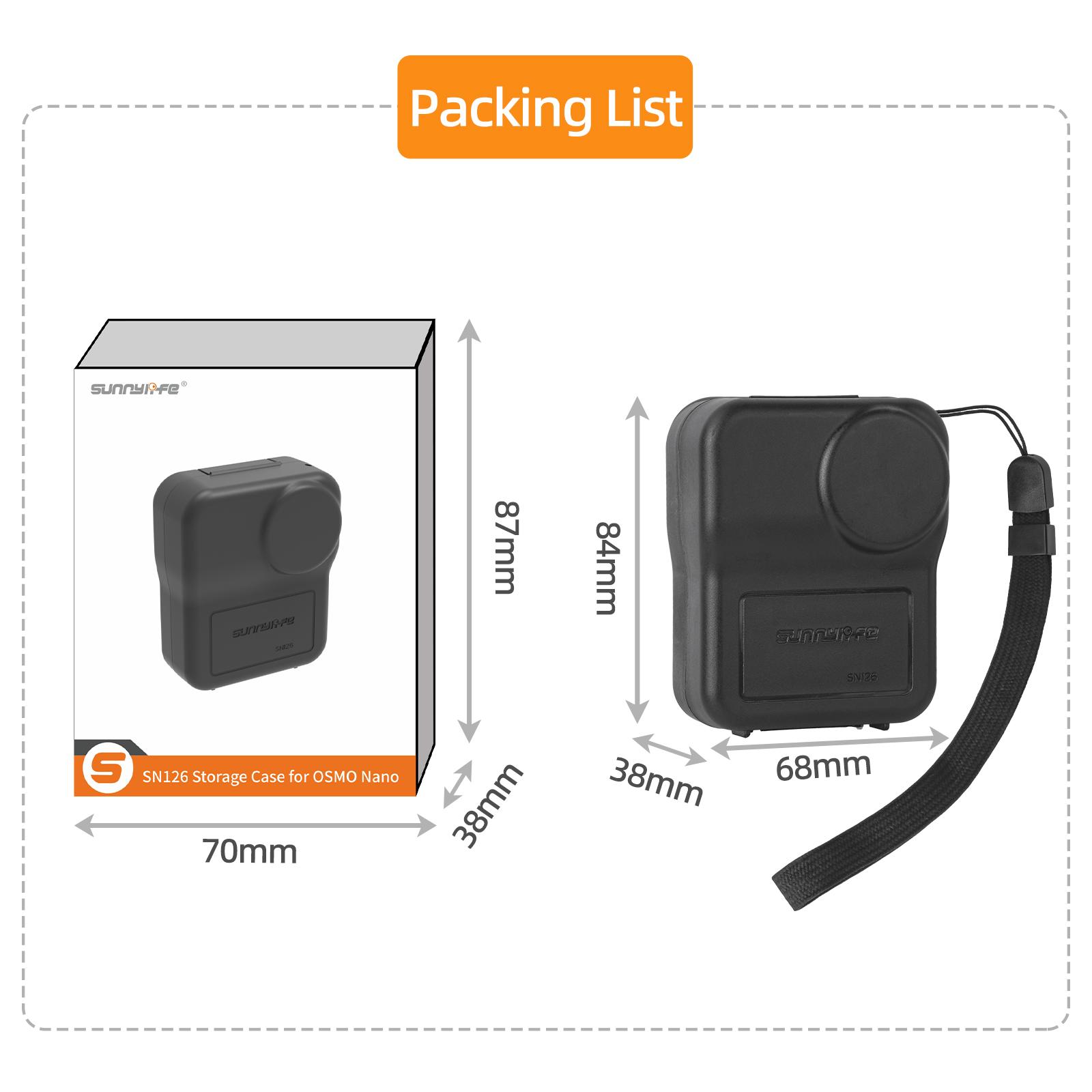 Portable Protective Case Box For DJI OSMO NANO Protective Cover for DJI Osmo Nano Anti-scratch Camera Protection Accessories
Portable Protective Case Box For DJI OSMO NANO Protective Cover for DJI Osmo Nano Anti-scratch Camera Protection Accessories