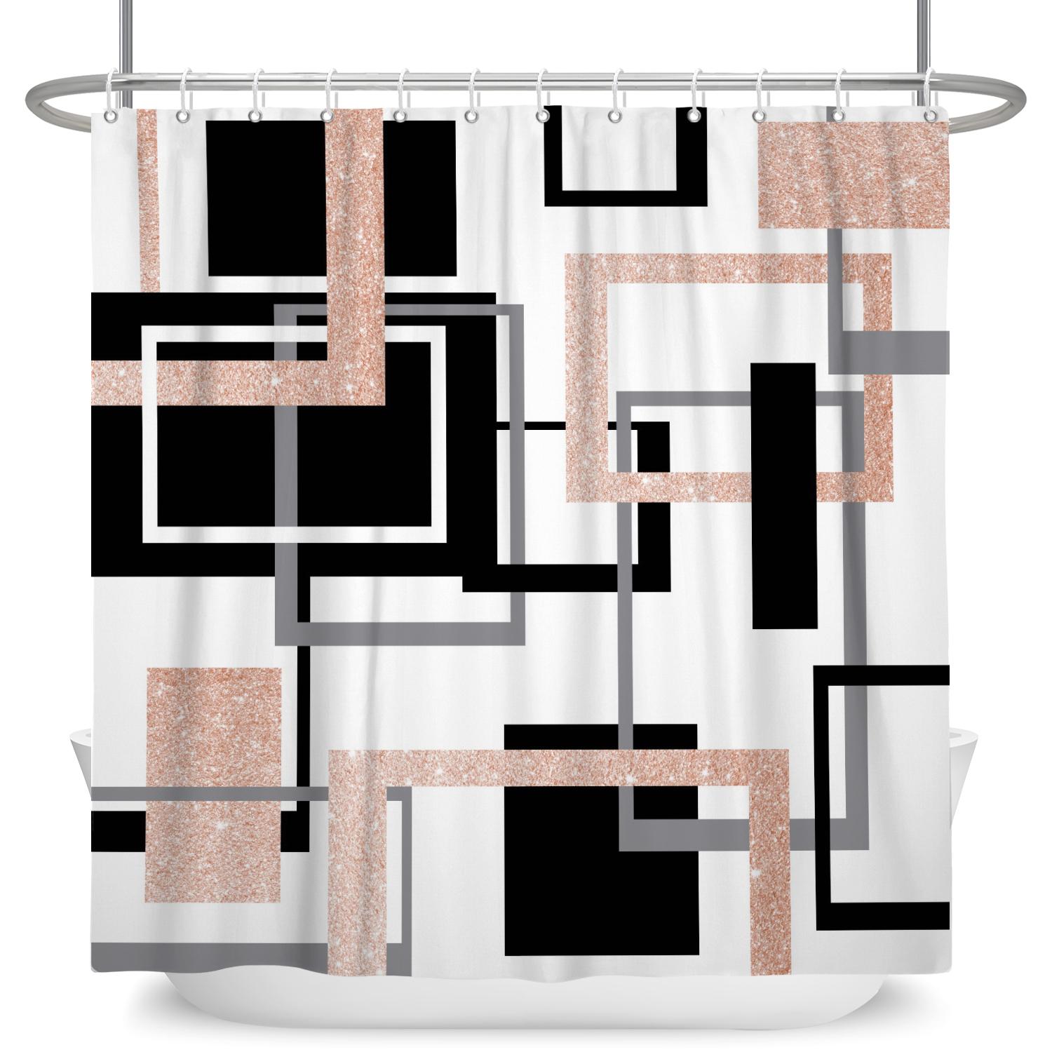 Modern Abstract Geometric Shower Curtain Waterproof Bath Curtain For Bathroom Decor Minimalist Design Polyester Fabic With Hooks W60H190(CM)-1 Pcs
Modern Abstract Geometric Shower Curtain Waterproof Bath Curtain For Bathroom Decor Minimalist Design Polyester Fabic With Hooks W60H190(CM)-1 Pcs