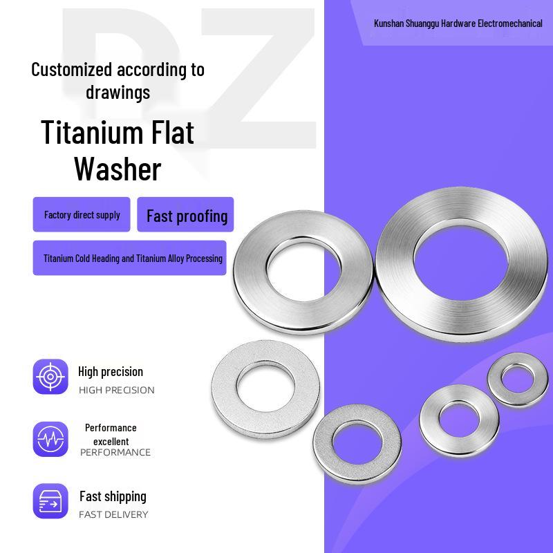 Titanium Alloy Anti-Corrosion Flat Washer M5/M6/M8/M10 Screw Gasket (Ta1/Ta2) M5
Titanium Alloy Anti-Corrosion Flat Washer M5/M6/M8/M10 Screw Gasket (Ta1/Ta2) M5